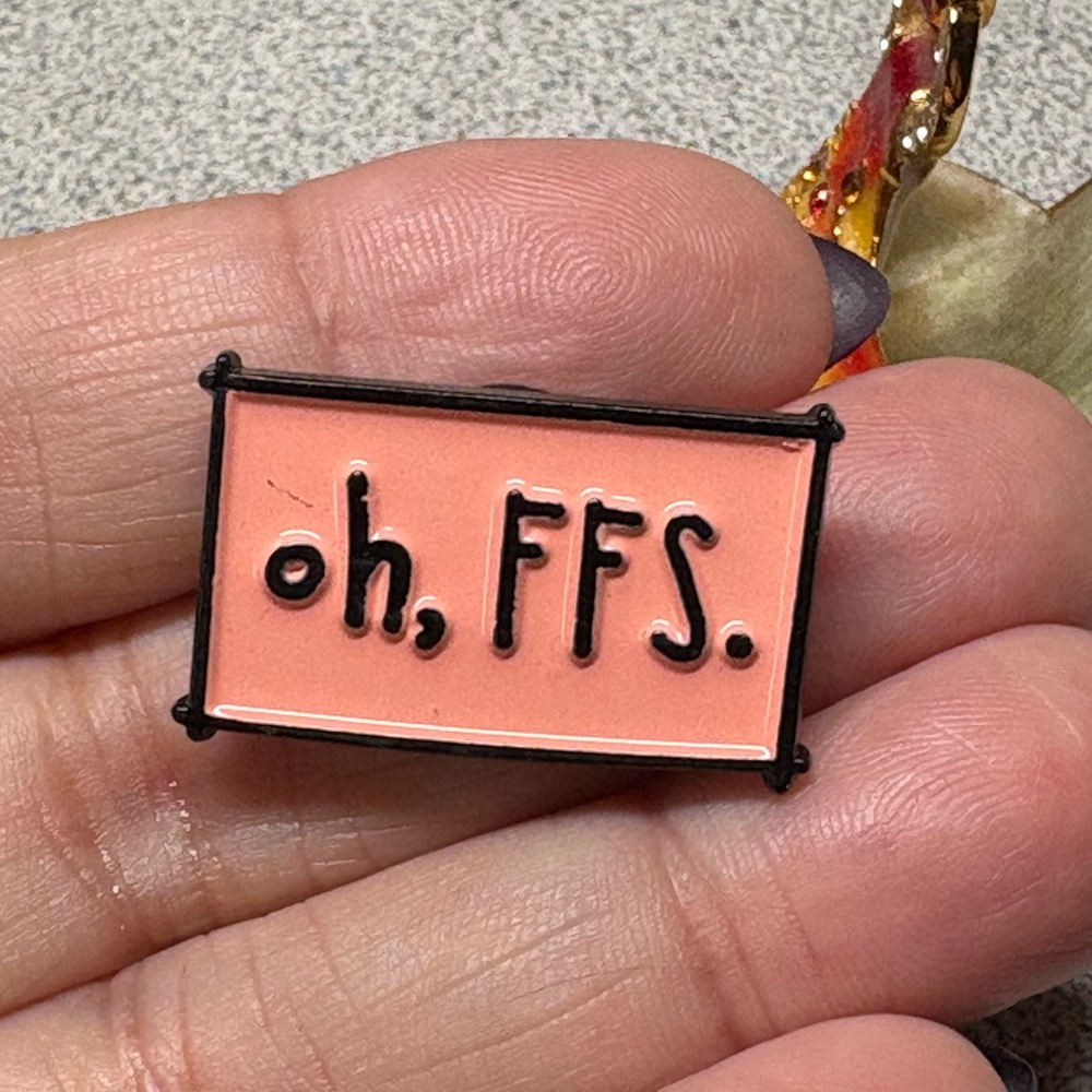 2/22 Funny lapel pin -enamel NWOT